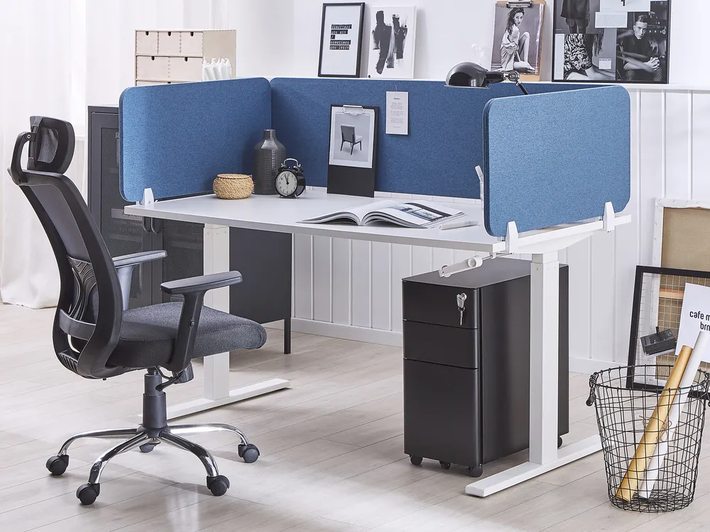 Desk Screen WALLY 80 x 40 cm Blue_800910