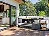 Conjunto de cocina de exterior con fregadero ORTISEI Gris grafito Metal