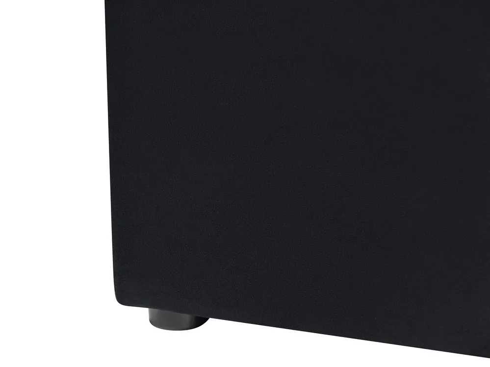 Ottoman Bed LUBBON Velvet Black 140 x 200 cm (EU Double)_833814