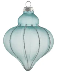 Set of 35 Baubles SNOWFALL Glass Blue_1028596