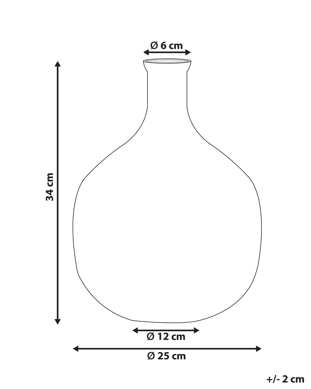Wazon na kwiaty RAZALA 34 cm Szkło Kolorowy_830414