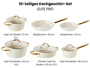 Kochgeschirr-Set 10-teilig ELITE PRO Cremeweiß_992893