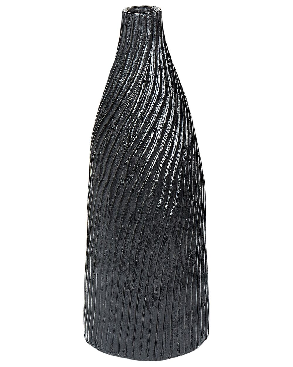Decorative Vase FLORENTIA 50 cm Ceramic Black