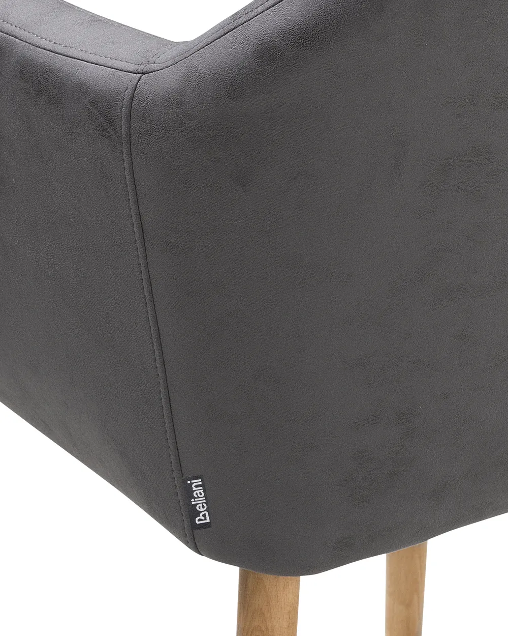 Dining Chair YORKVILLE Faux Leather Grey_1047034