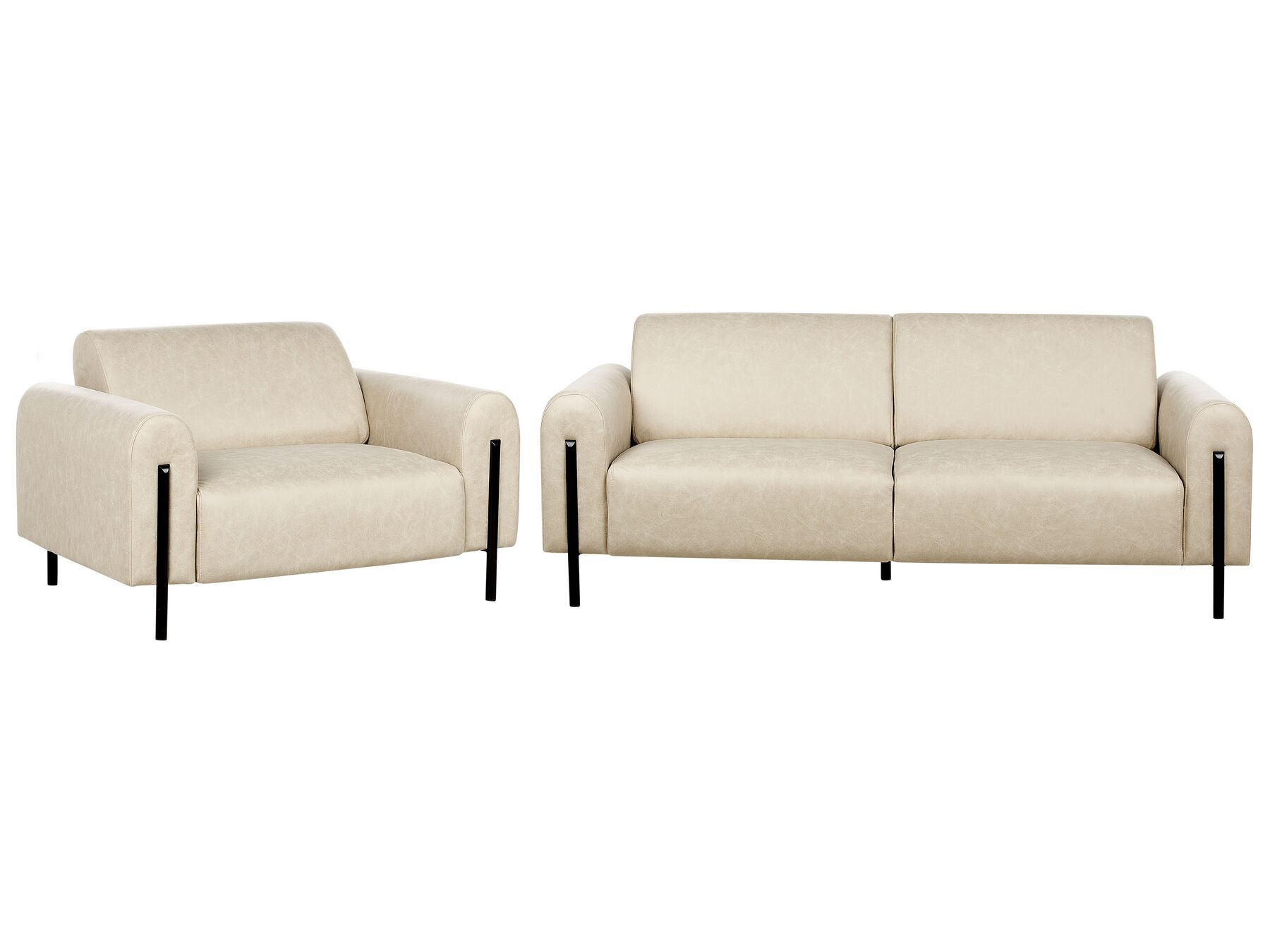Set di divani 4 posti tessuto beige ASKIM_917572