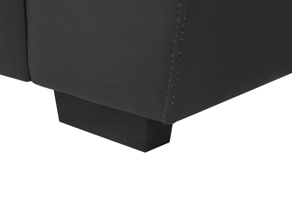 Sofa 2 Seater VOGAR Faux Leather Black_729937