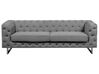 Conjunto de sofás com 5 lugares em tecido cinzento claro VISSLAND_720704