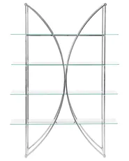 Regał 4 półki HOLLOW 175 cm Metal Srebrny_895862