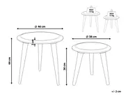Set of 2 Side Tables TURUA Mango Wood Brown_857348