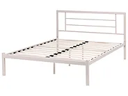 Łóżko Metal CUSSET 120 x 200 cm Jasnobeżowy_1162059