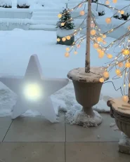 Lampada da terra LED per esterni OLSAN 76 cm Stella Bianco_1047121