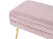 Banco tapizado con almacenaje DURHAM Terciopelo Rosa_1185969