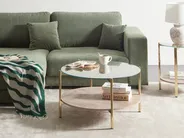 Coffee Table LOVELL Tempered Glass Gold_937266