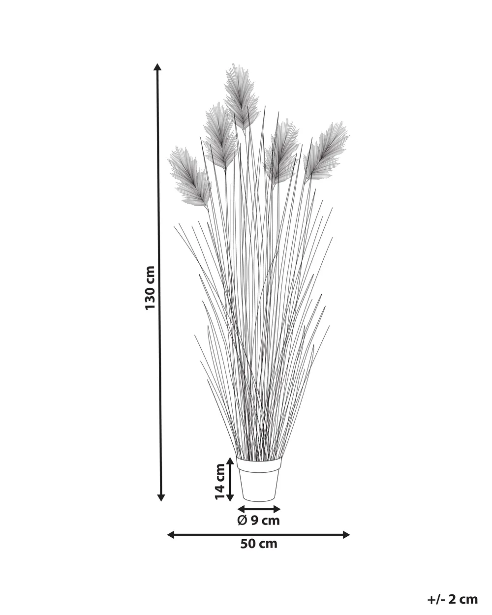 Artificial Plant PAMPAS GRASS 130 cm Green_995297