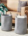 Conjunto de 2 cestas de algodón gris 39 cm SARYK_849427