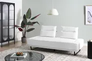 Sofa 3 Seater FAXEN Fabric White_1025185