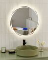 LED Wall Mirror with Bluetooth Speaker ⌀ 60 cm Silver TANAY_932339