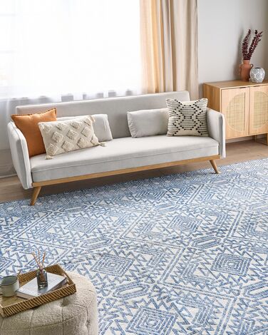 Area Rug 300 x 400 cm Blue and White KAWAS