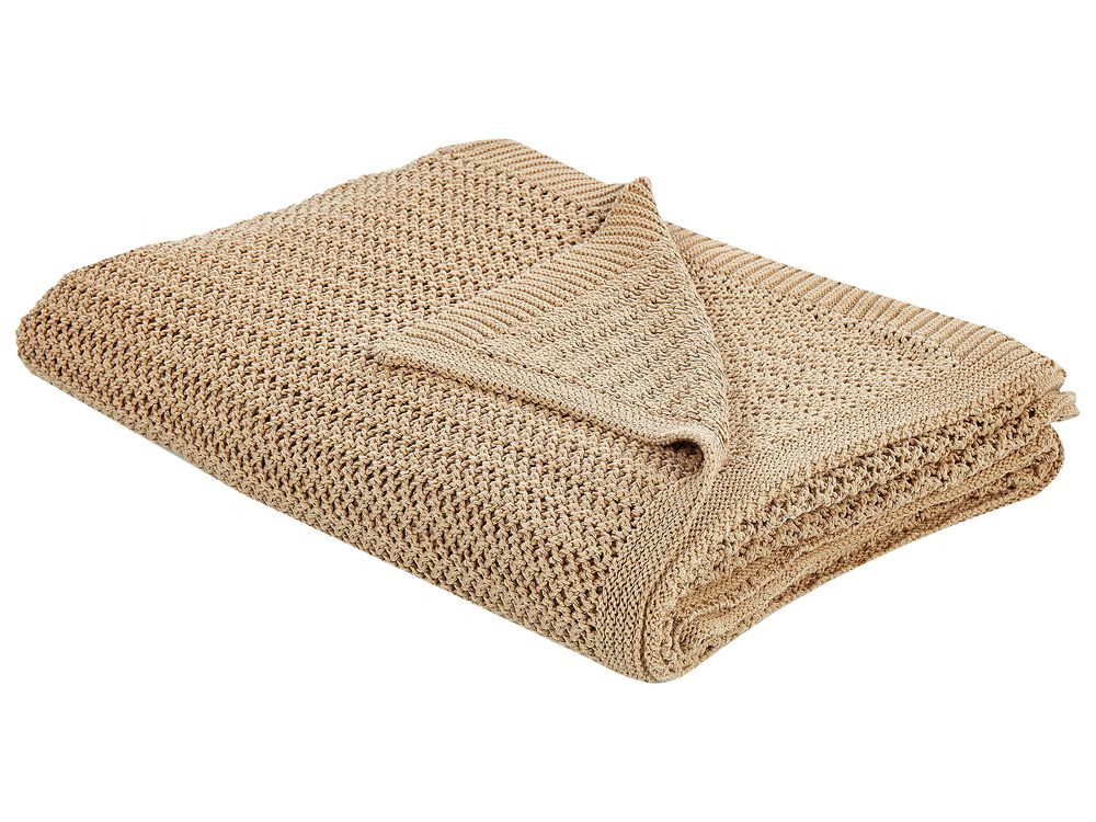 Tagesdecke ILEN Baumwolle 150 x 200 cm Hellbraun