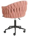 Chaise de bureau en tissu rose MILAN_922904