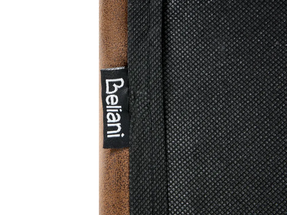 Divano letto 3 posti ROXEN Pelle sintetica Marrone dorato_1044133