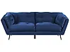 Sofa 3 Seater LENVIK Velvet Navy Blue