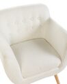 Fauteuil en bouclé blanc MELBY_927253