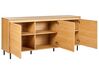 Sideboard heller Holzfarbton / schwarz 3 Türen NIKEA_874869