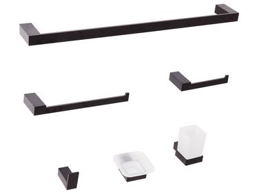 Set di 6 accessori da bagno TOCOPILLA con barre e ganci per asciugamani