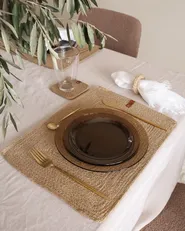 12 Piece Placemats and Coasters Set SALTBUSH Jute Natural_969735