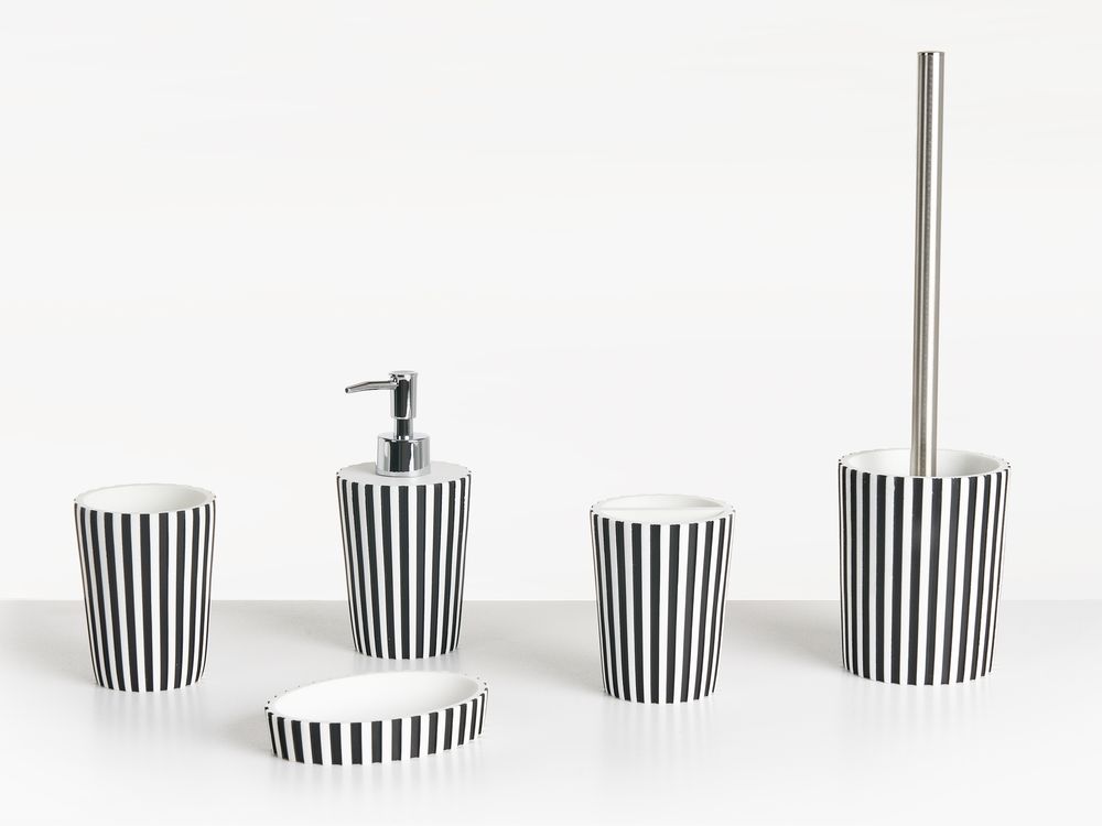 Set da 5 accessori per il bagno LIRCAY Nero/Bianco