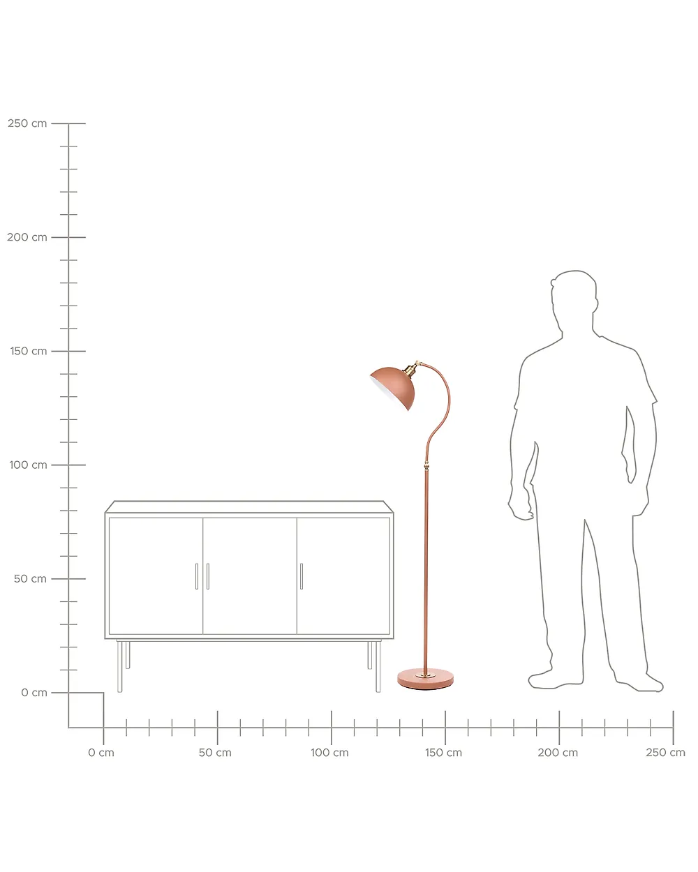 Floor Lamp LENNON Adjustable Metal Orange_1193935