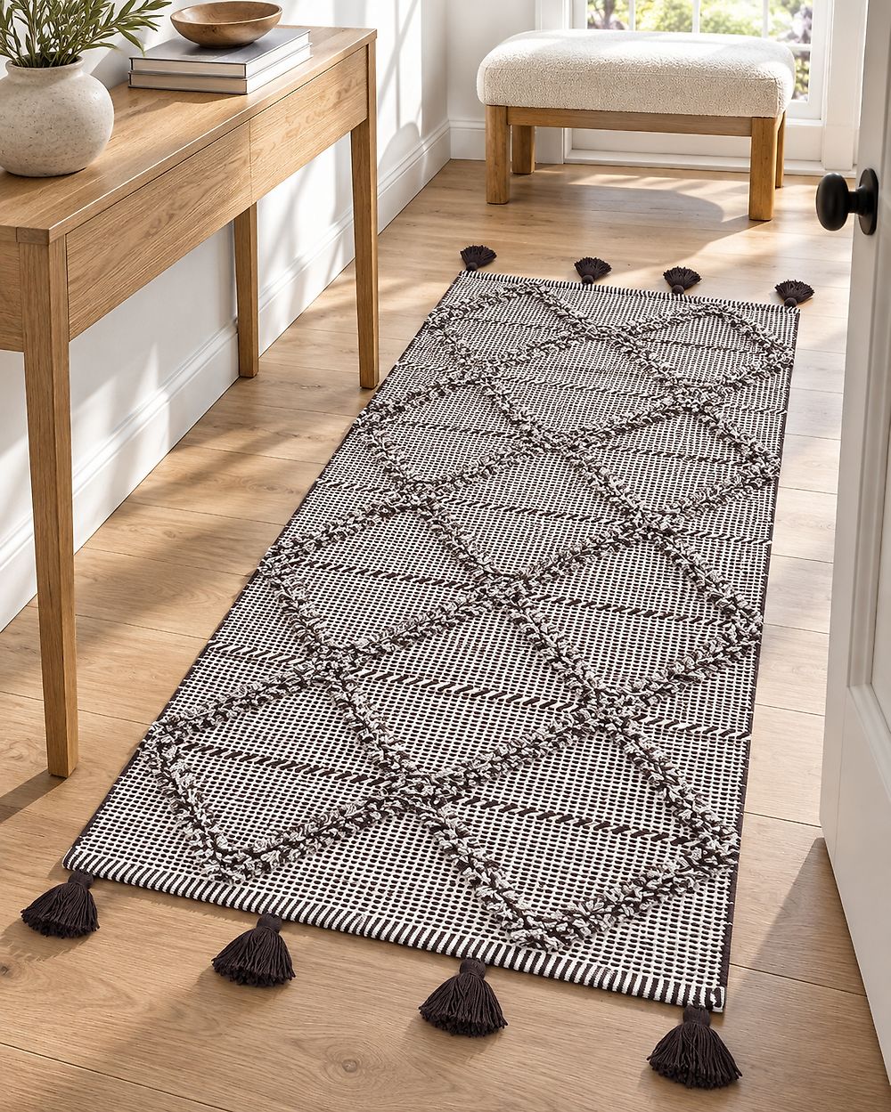 Tapis TUZLA Marron 80 x 150 cm Coton