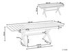 Extending Aluminium Garden Dining Table 184/242 x 90 cm Light Wood and Grey FANES_928666