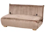 Sofa Bed 2 Seater ABISKO Corduroy Light Brown_1031097