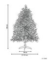 Sapin de Noël 180 cm blanc pré-allumé BRISCO_832242
