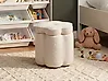 Storage Pouffe FLOWER Flower Boucle Off-White