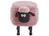 Tabouret enfant en tissu rose SHEEP_783636