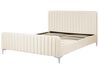 Velvet EU King Size Bed Beige LUNAN_929264