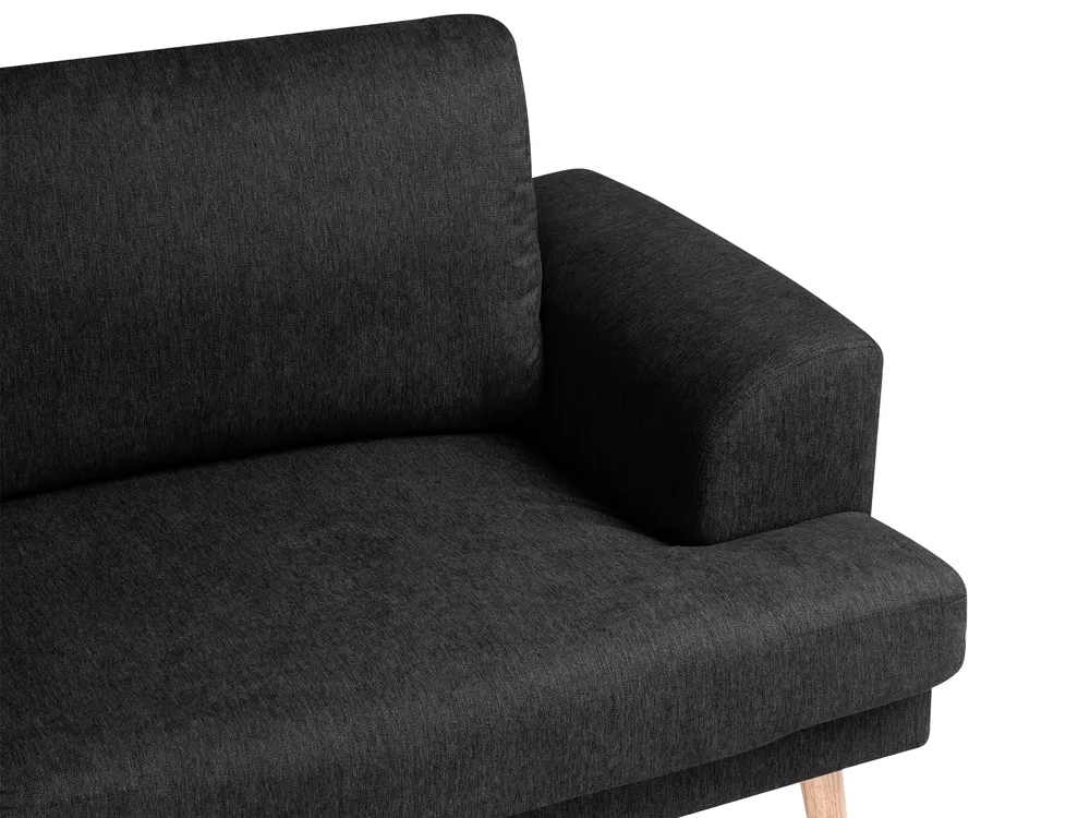 Sofa 3 Seater KILDAL Fabric Black_1058602