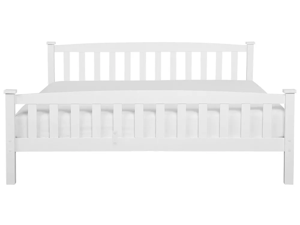 Bed Pine Wood GIVERNY 180 x 200 cm (EU Super King) White_754646
