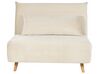 Velvet Sofa Bed Cream SETTEN_874954