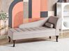 Chaise longue côté droit en velours beige clair avec rangement PESSAC_881972