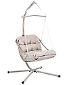 Hanging Chair with Stand ALGHERO Metal Beige