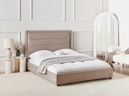 Waterbed Velvet ROUEN 140 x 200 cm (EU Double) Taupe_1004741