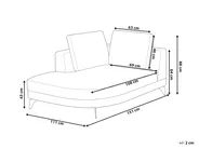Chaise longue YURI Lino sintetico Grigio_1021577