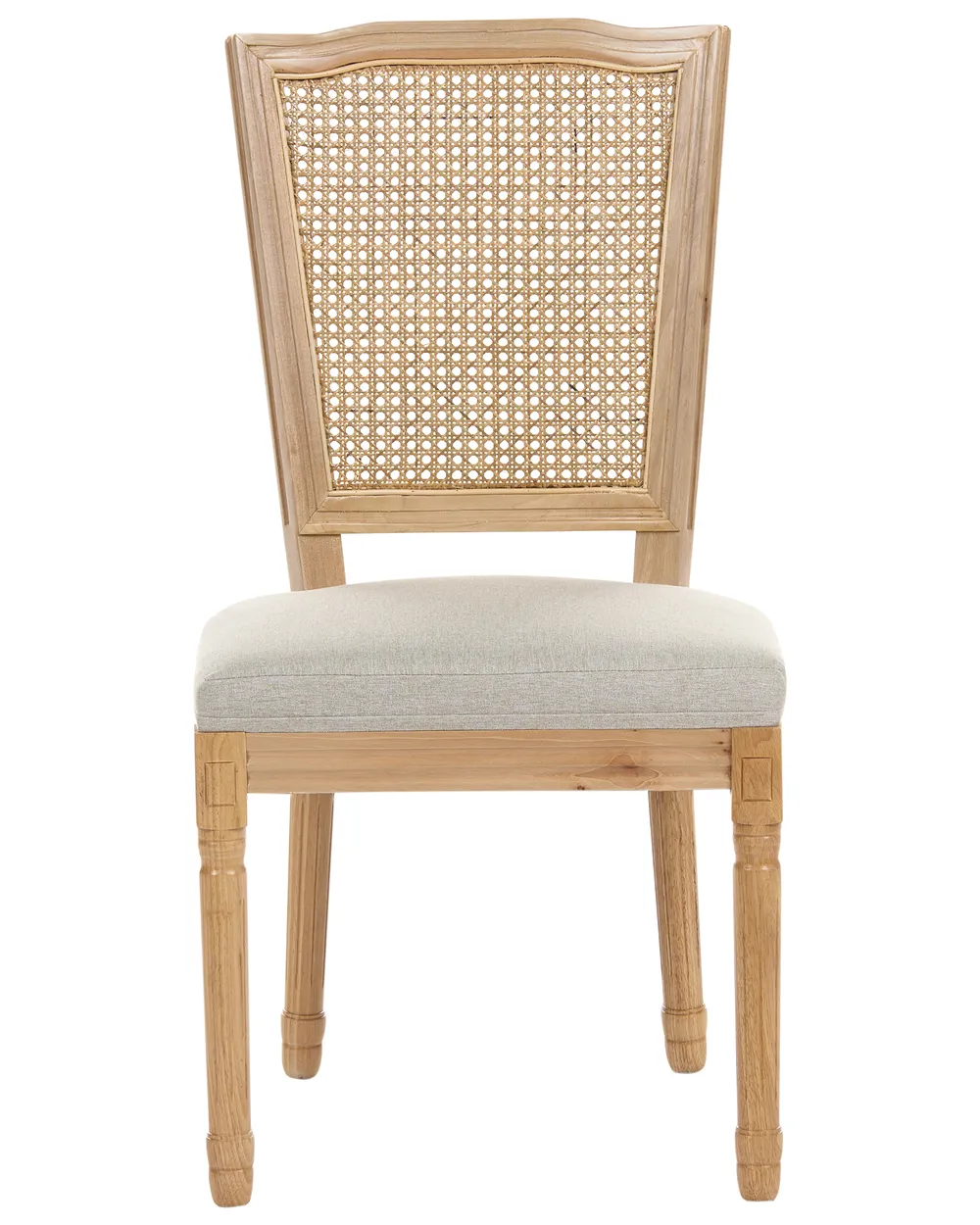 Set of 2 Chairs BONANZA Wood Light Brown/ Beige_1090784