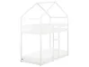Bunk Bed House Pine Wood LABATUT 90 x 200 cm (EU Single) White