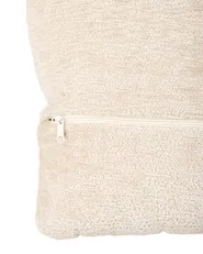 Swivel Armchair TOVIK with Footstool Chenille Light Beige_923366