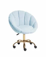 Desk Chair ANNABELLE Boucle Light Blue_1154860